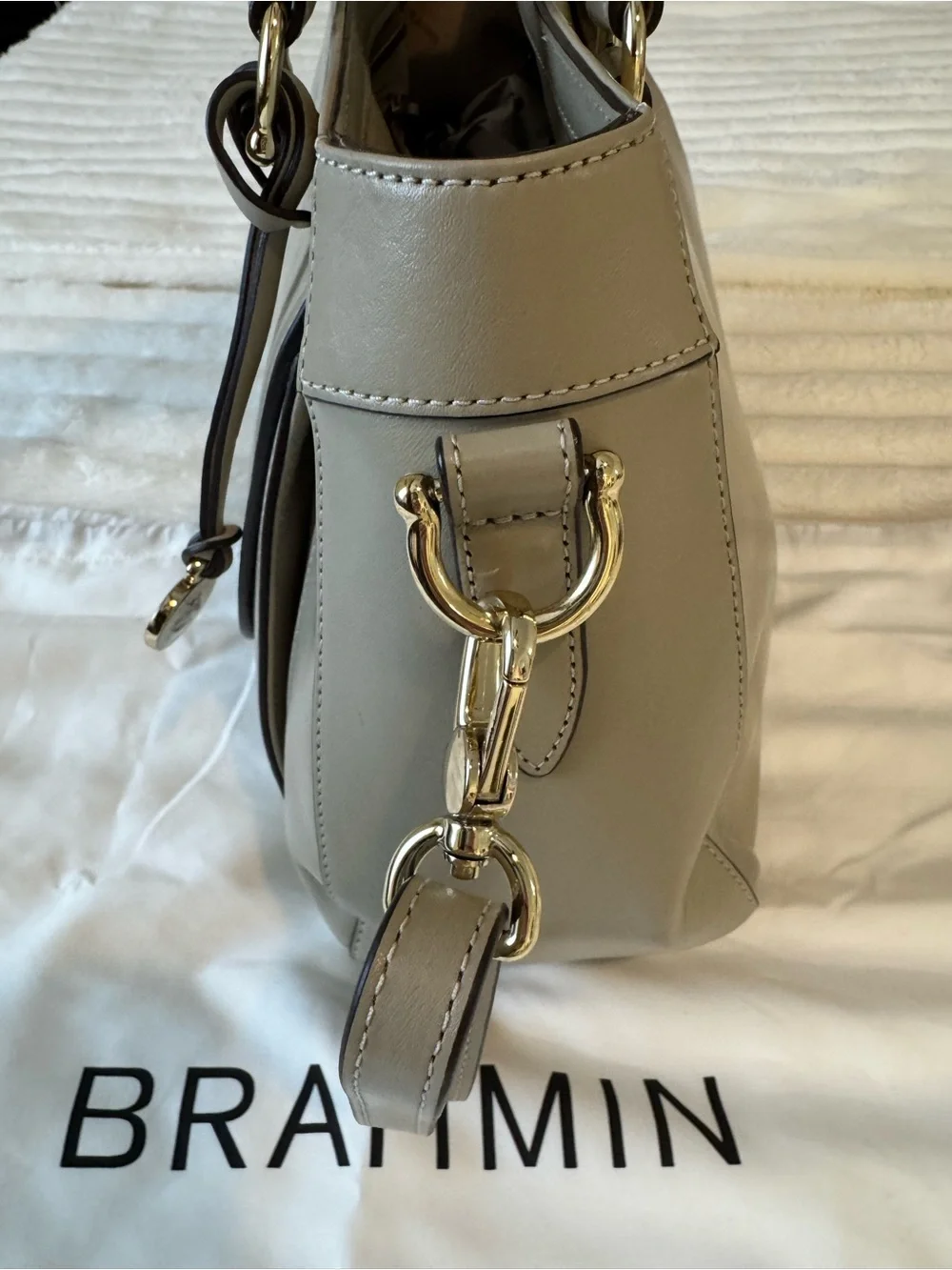Brahmin structured leather